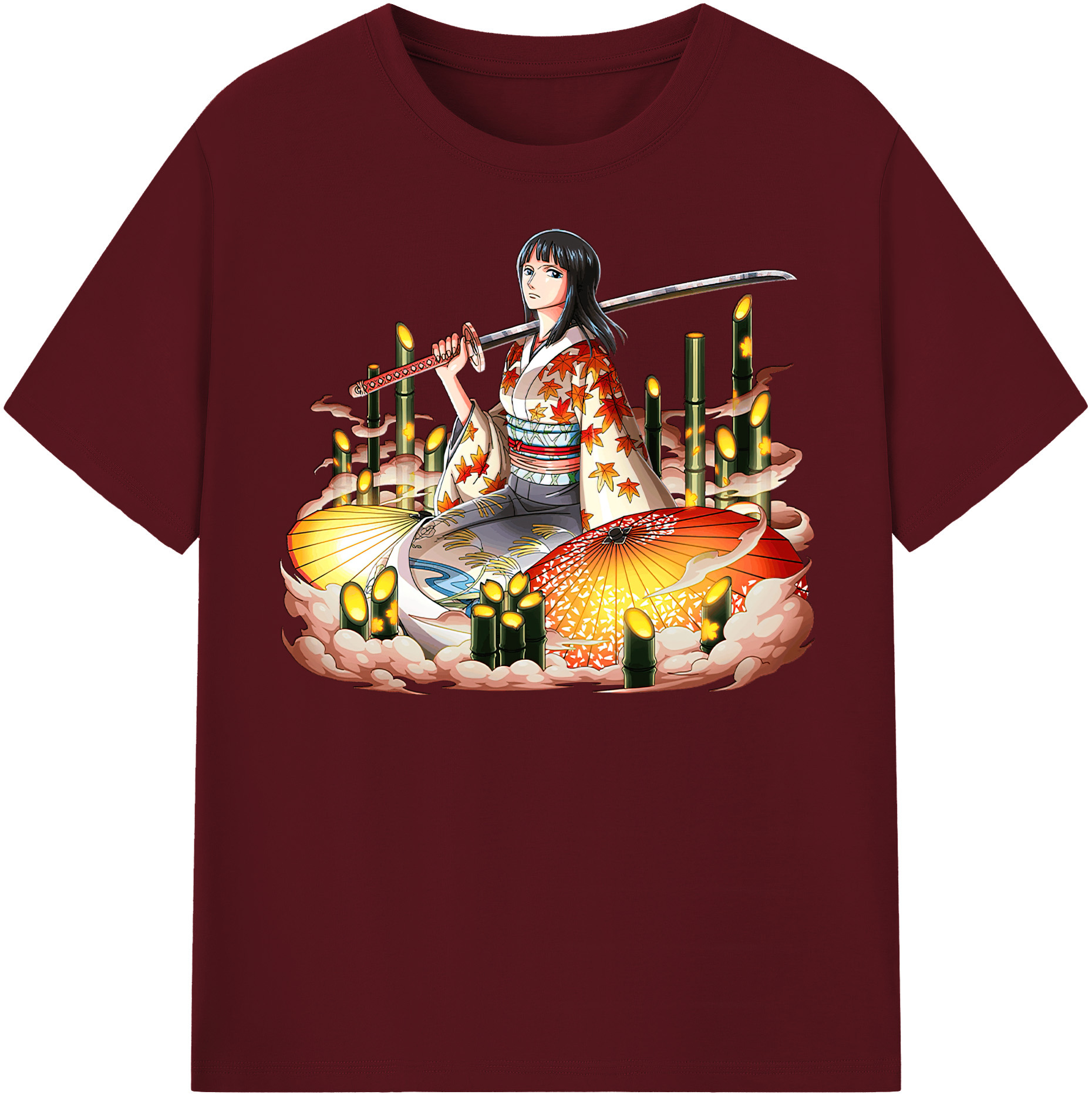 ワンピース ニコ・ロビン ONE PIECE Nico Robin 綿100％半袖Tシャツ（フロントプリント）